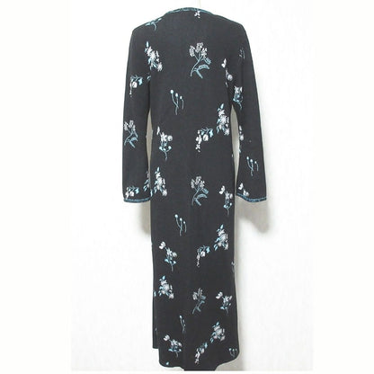 マメクロゴウチ Floral Jacquard ニットワンピース
