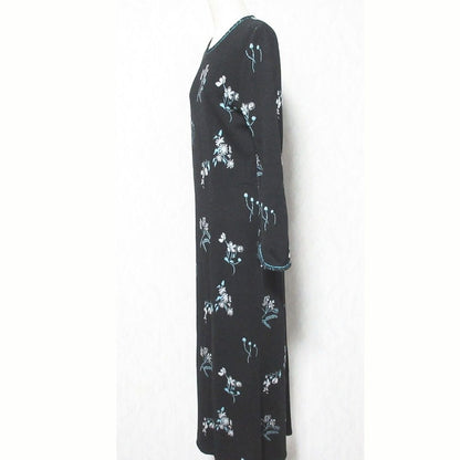 マメクロゴウチ Floral Jacquard ニットワンピース