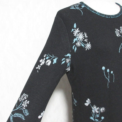 マメクロゴウチ Floral Jacquard ニットワンピース