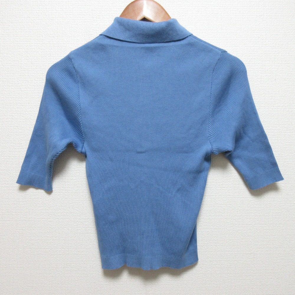 オーラリー GIZA HIGH GAUGE RIB KNIT POLO ハーフスリーブニットポロシャツ