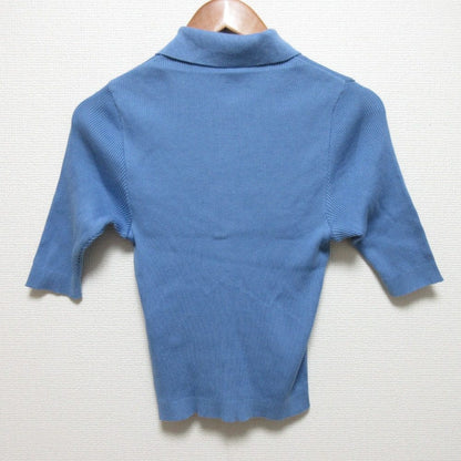 オーラリー GIZA HIGH GAUGE RIB KNIT POLO ハーフスリーブニットポロシャツ