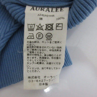 オーラリー GIZA HIGH GAUGE RIB KNIT POLO ハーフスリーブニットポロシャツ