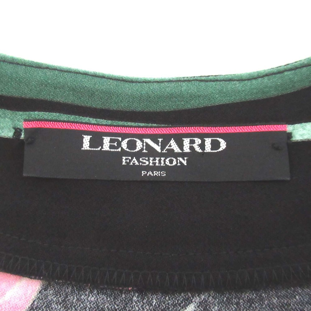 LEONARD フラワープリントカンカンブラウス