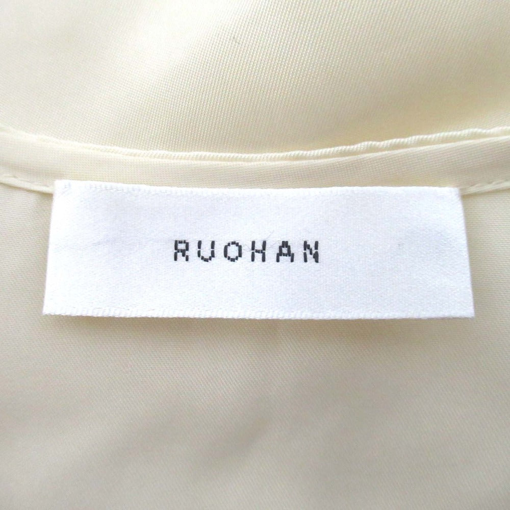 RUOHAN 長袖 ノーカラー ブラウス