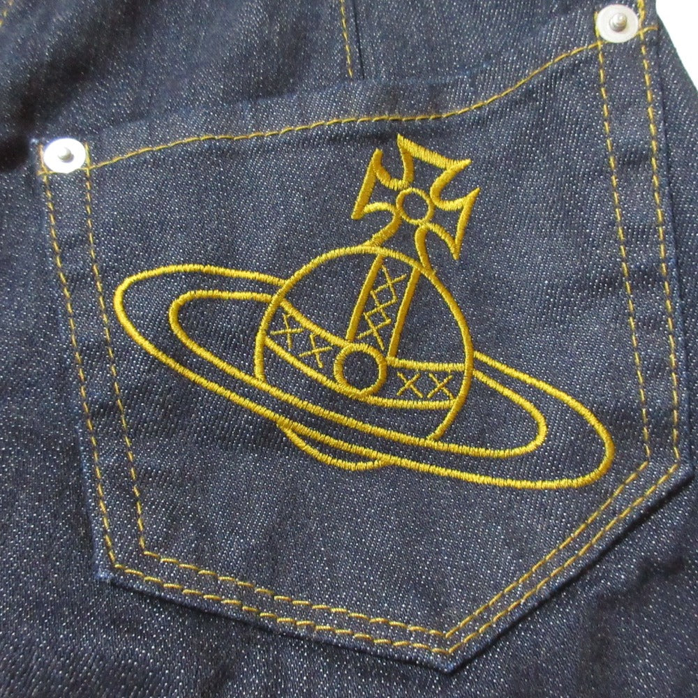 ヴィヴィアンウエストウッド オーブ刺繍デニムキュロット