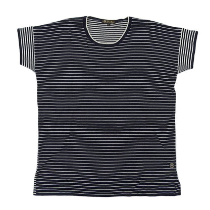 Loro Piana カシミヤ100% ボーダー柄ニットカットソー