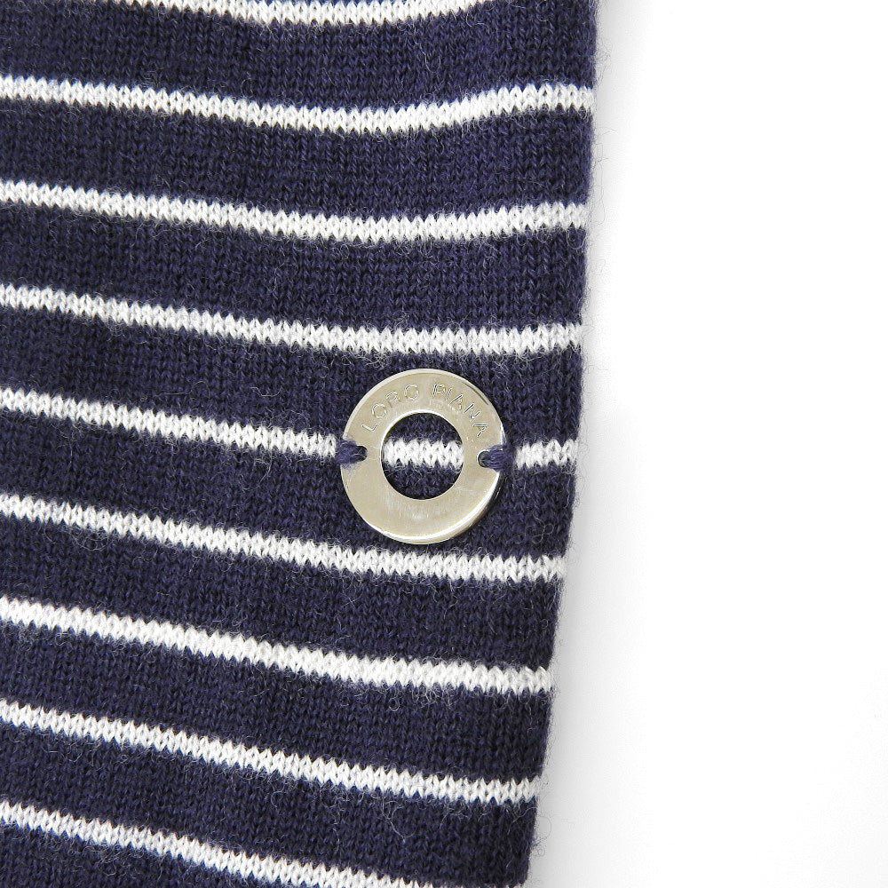Loro Piana カシミヤ100% ボーダー柄ニットカットソー