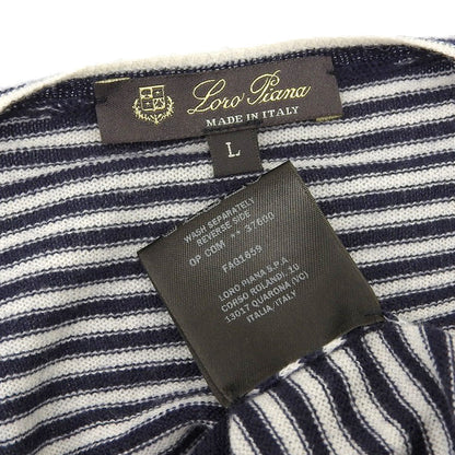 Loro Piana カシミヤ100% ボーダー柄ニットカットソー