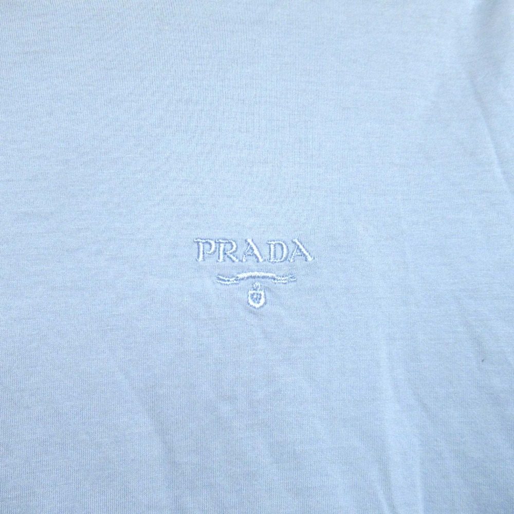 プラダ 胸ロゴ刺繍 コットンTシャツ