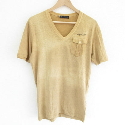 DSQUARED2 ロゴ刺繍VネックTシャツ