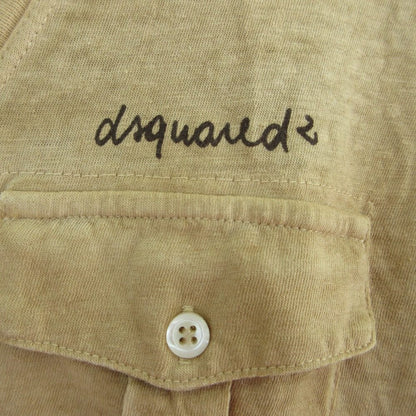 DSQUARED2 ロゴ刺繍VネックTシャツ