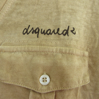 DSQUARED2 ロゴ刺繍VネックTシャツ