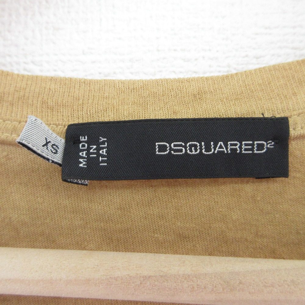 DSQUARED2 ロゴ刺繍VネックTシャツ