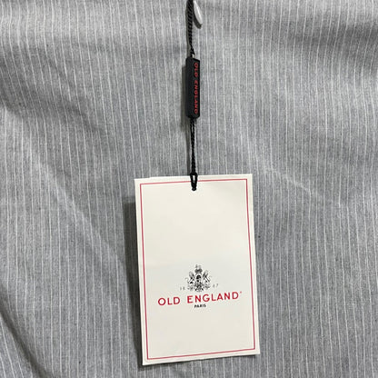 OLD ENGLAND ストライプ リネン ブレンド ドレス