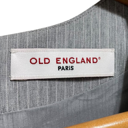 OLD ENGLAND ストライプ リネン ブレンド ドレス