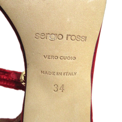 Sergio Rossi ビジュー ベルベット サンダル