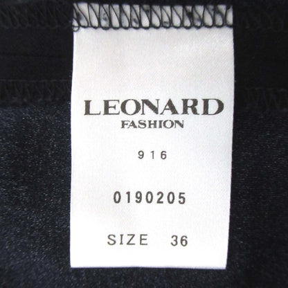 LEONARD カンカン ストレッチ フラワー プリント ドレス
