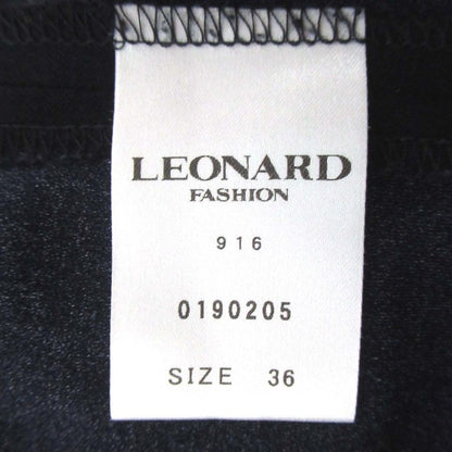 LEONARD カンカン ストレッチ フラワー プリント ドレス