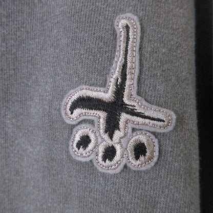 CVTVLIST 刺繍ワッペン ハーフスリーブ クルーネック オーバーサイズTシャツ