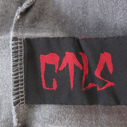 CVTVLIST 刺繍ワッペン ハーフスリーブ クルーネック オーバーサイズTシャツ