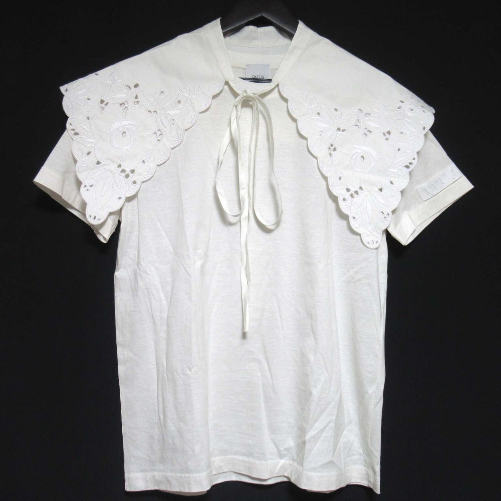 Patou EMBROIDERED COLLAR TEE SHIRT コットン Tシャツ
