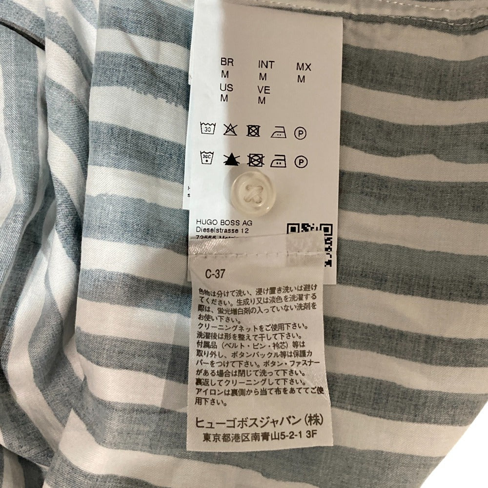 ボス ストライプ コットン半袖シャツ
