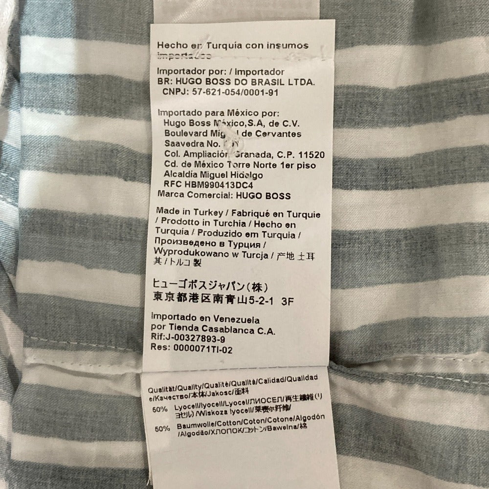 ボス ストライプ コットン半袖シャツ
