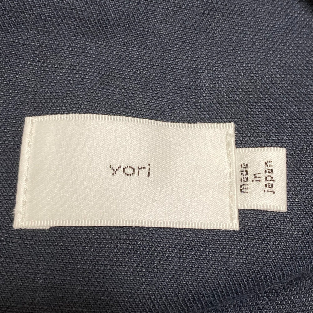 yori フロント ボタン リネン ブレンド ロング スカート