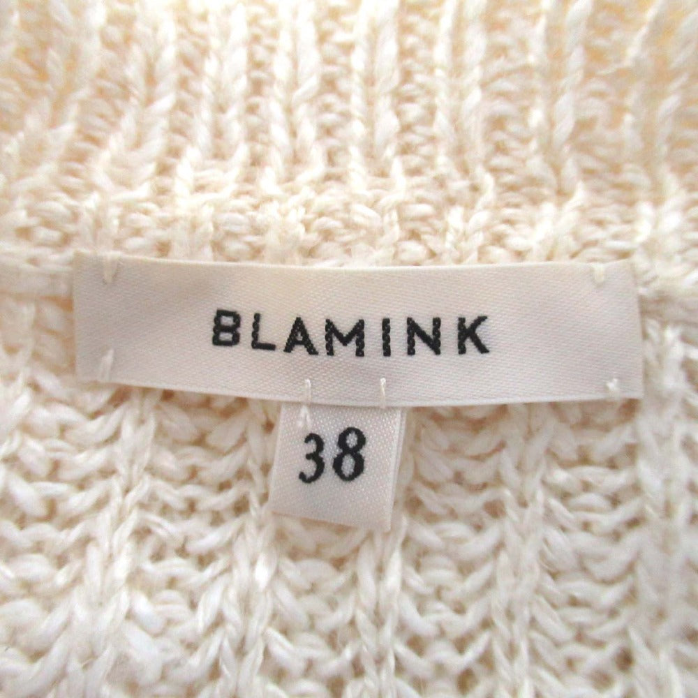BLAMINK リネン シルク ブレンド ニット カーディガン