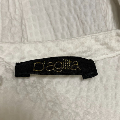 D'agilita デザインパフスリーブフレアブラウス
