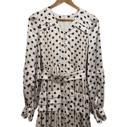 Estella.K ドット プリント ロング ドレス