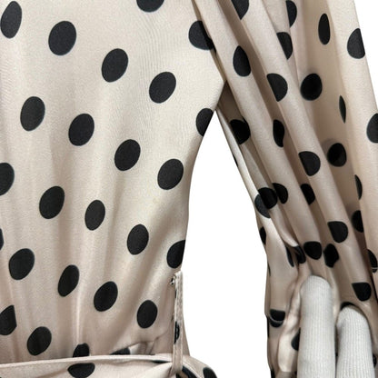 Estella.K ドット プリント ロング ドレス