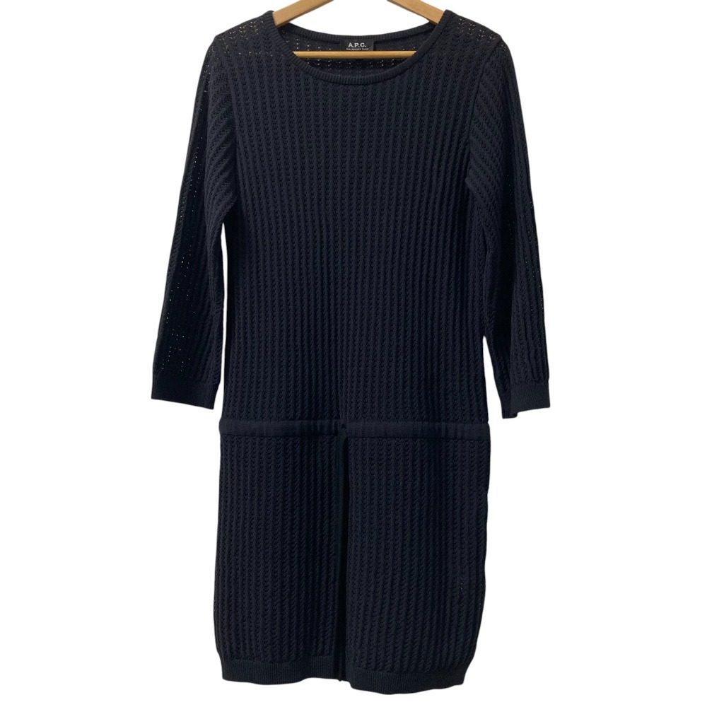 A.P.C. クロシェ ニット リネン ブレンド ドレス