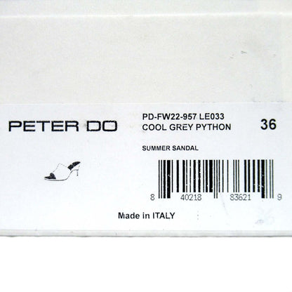 PETER DO パイソンレザー ハイヒールミュールサンダル