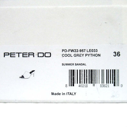 PETER DO パイソンレザー ハイヒールミュールサンダル