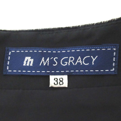M'S GRACY フラワー ジャカード ベロア ドレス