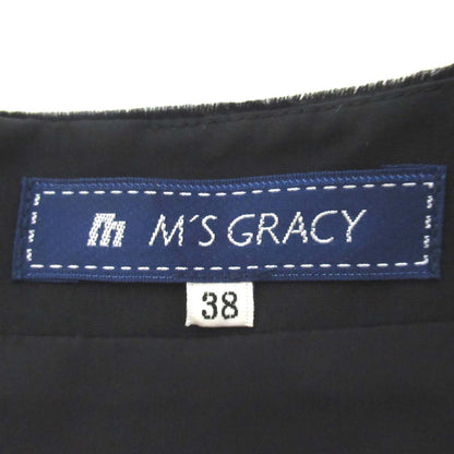 M'S GRACY フラワー ジャカード ベロア ドレス