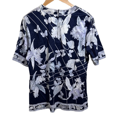 LEONARD FASHION フラワープリントプルオーバーブラウス