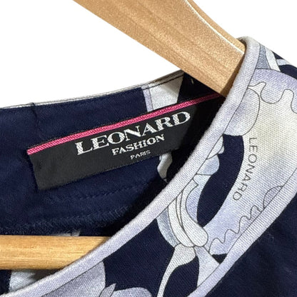 LEONARD FASHION フラワープリントプルオーバーブラウス