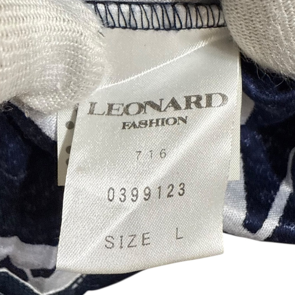 LEONARD FASHION フラワープリントプルオーバーブラウス