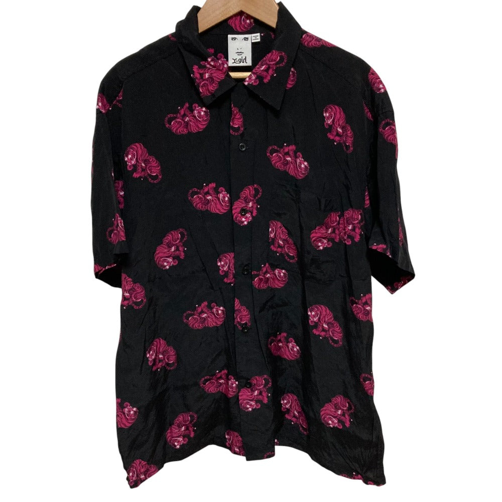 X-girl TIGER OPEN COLLAR S/S シャツ