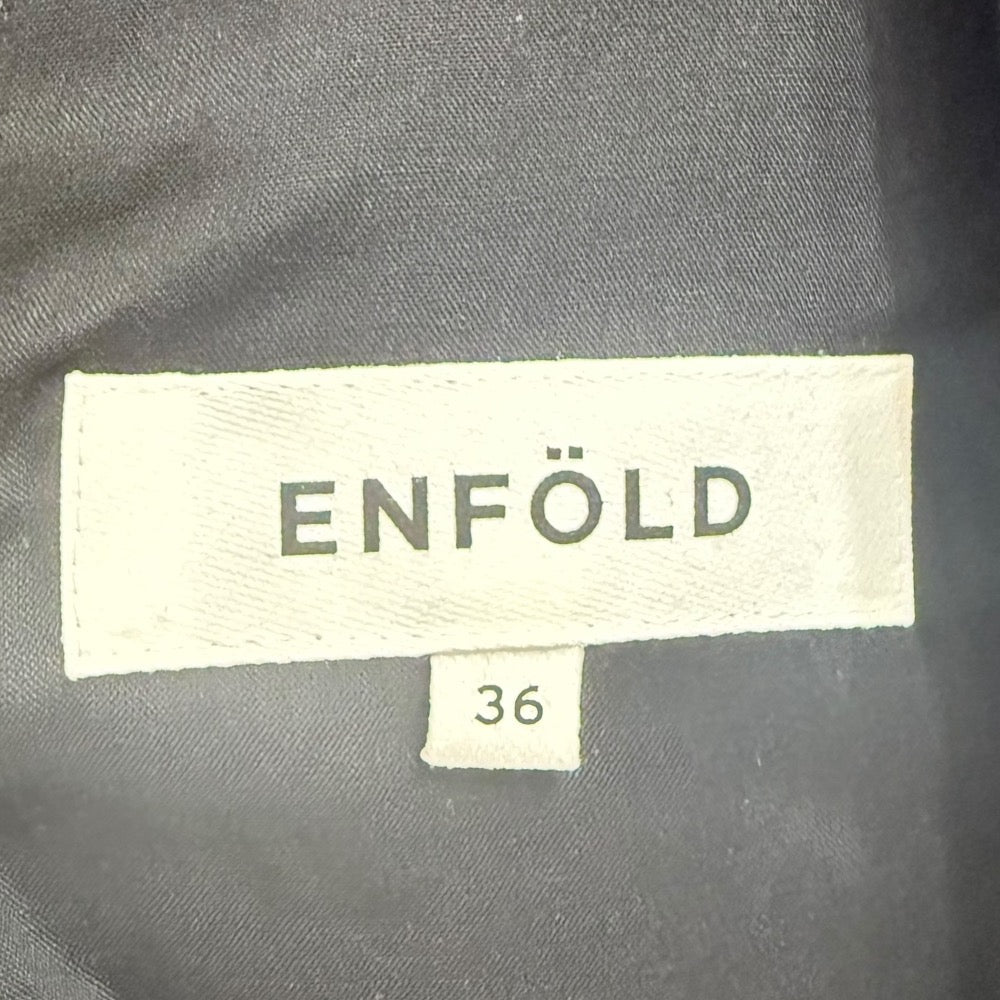 ENFOLD デザイン ロング ノースリーブ ドレス