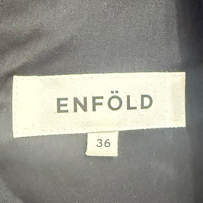 ENFOLD デザイン ロング ノースリーブ ドレス