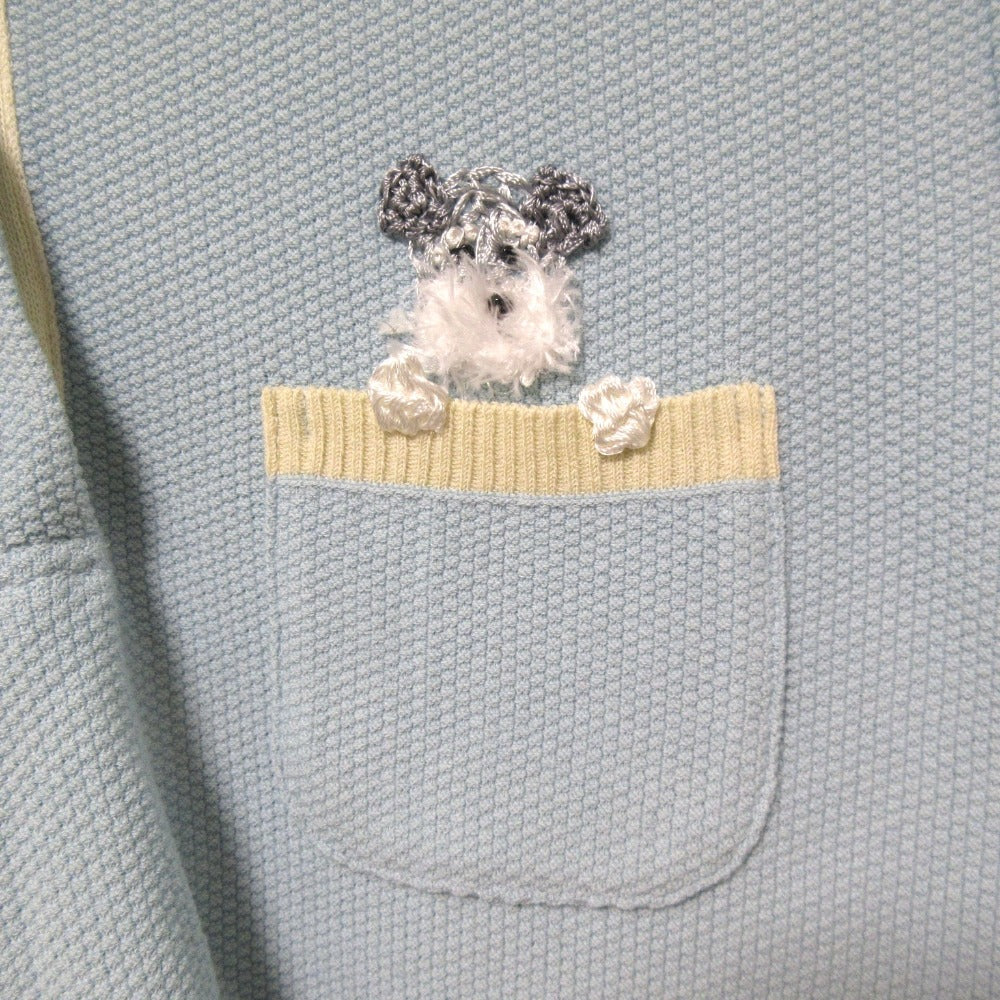 アトリエサガン 刺繍ニットポロシャツ