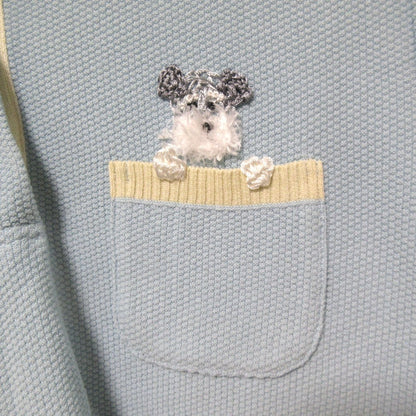 アトリエサガン 刺繍ニットポロシャツ