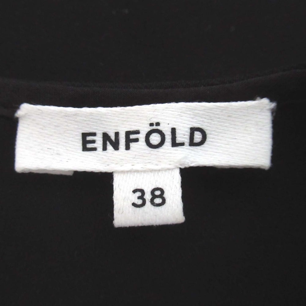 ENFOLD PEダブルクロス ロングチュニックブラウス