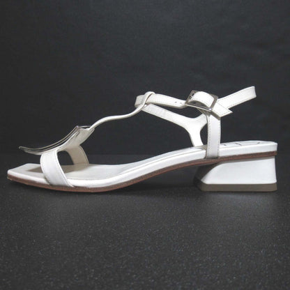 ロジェヴィヴィエ Square Buckle Leather Sandals