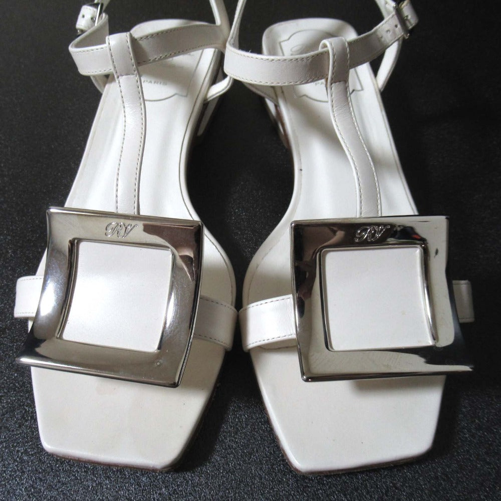 ロジェヴィヴィエ Square Buckle Leather Sandals