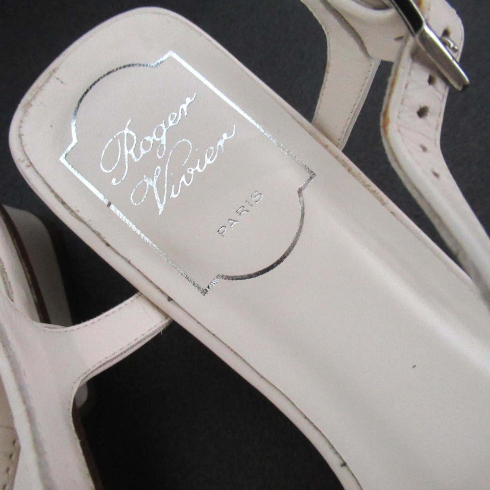 ロジェヴィヴィエ Square Buckle Leather Sandals