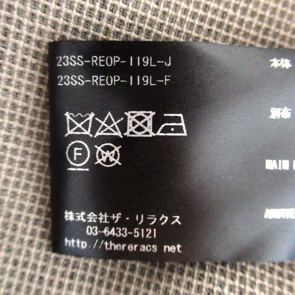 THE RERACS ウール リネン シルク ブレンド ロング ジレ ドレス